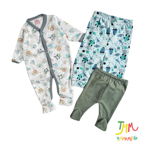 Set de TALLE 1  9 meses 3 PRENDAS NENE  art 183